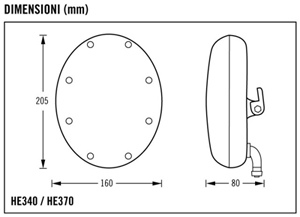 Barriera microonda HE340 schema