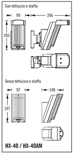 barriera esterna HX40AM schema